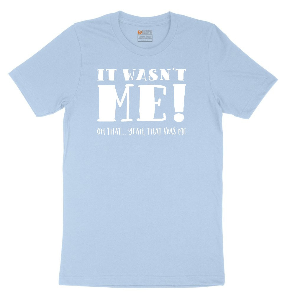 It Wasn't Me White Youth Short Sleeve Tee - Light Blue