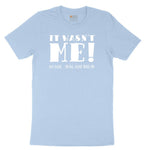 It Wasn't Me White Youth Short Sleeve Tee - Light Blue