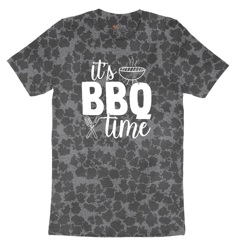 Its BBQ Time Ladies Short Sleeve Tee - Black Leopard