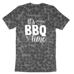 Its BBQ Time Ladies Short Sleeve Tee - Black Leopard
