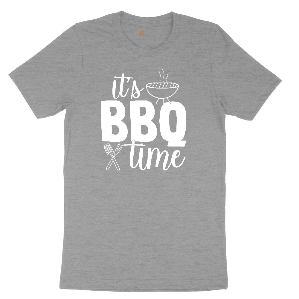 Its BBQ Time Ladies Short Sleeve Tee - Granite Heather