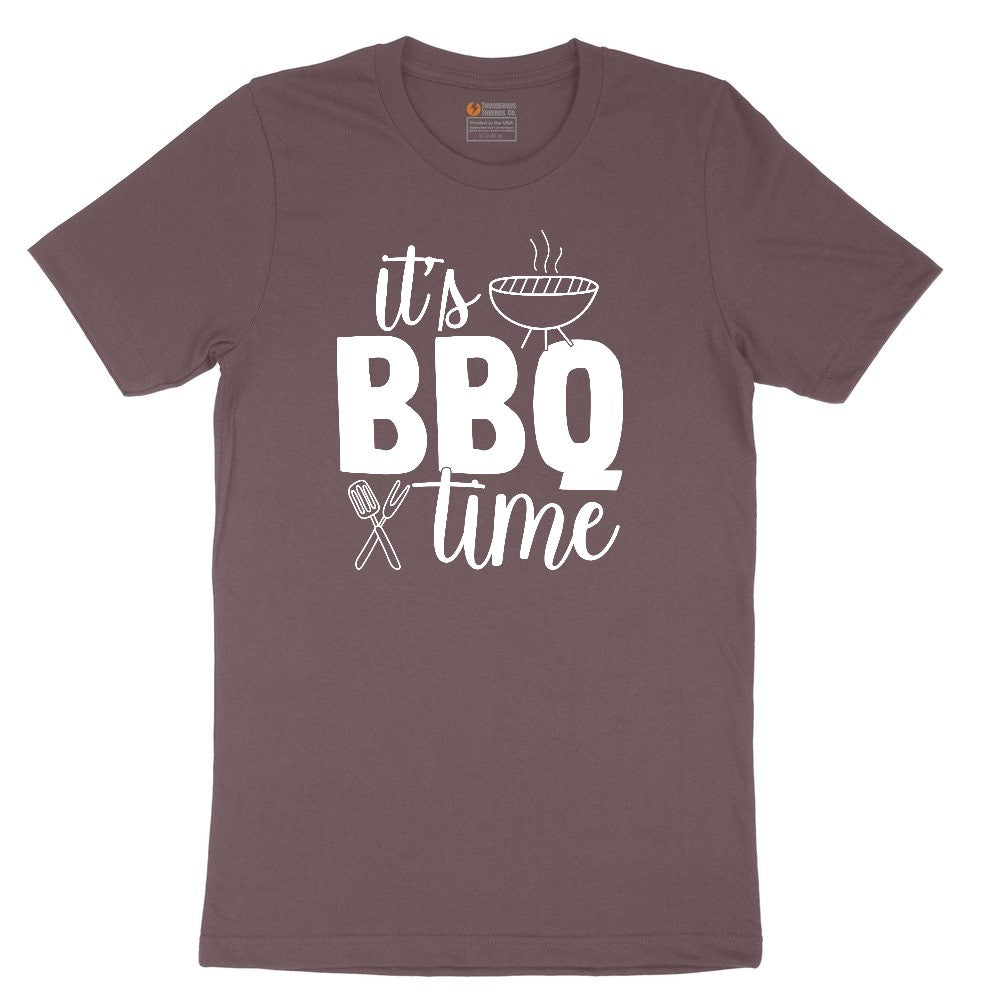 Its BBQ Time Ladies Short Sleeve Tee - Sangria Blackout
