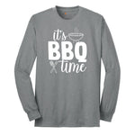 Its BBQ Time Long Sleeve Tee - Athletic Grey