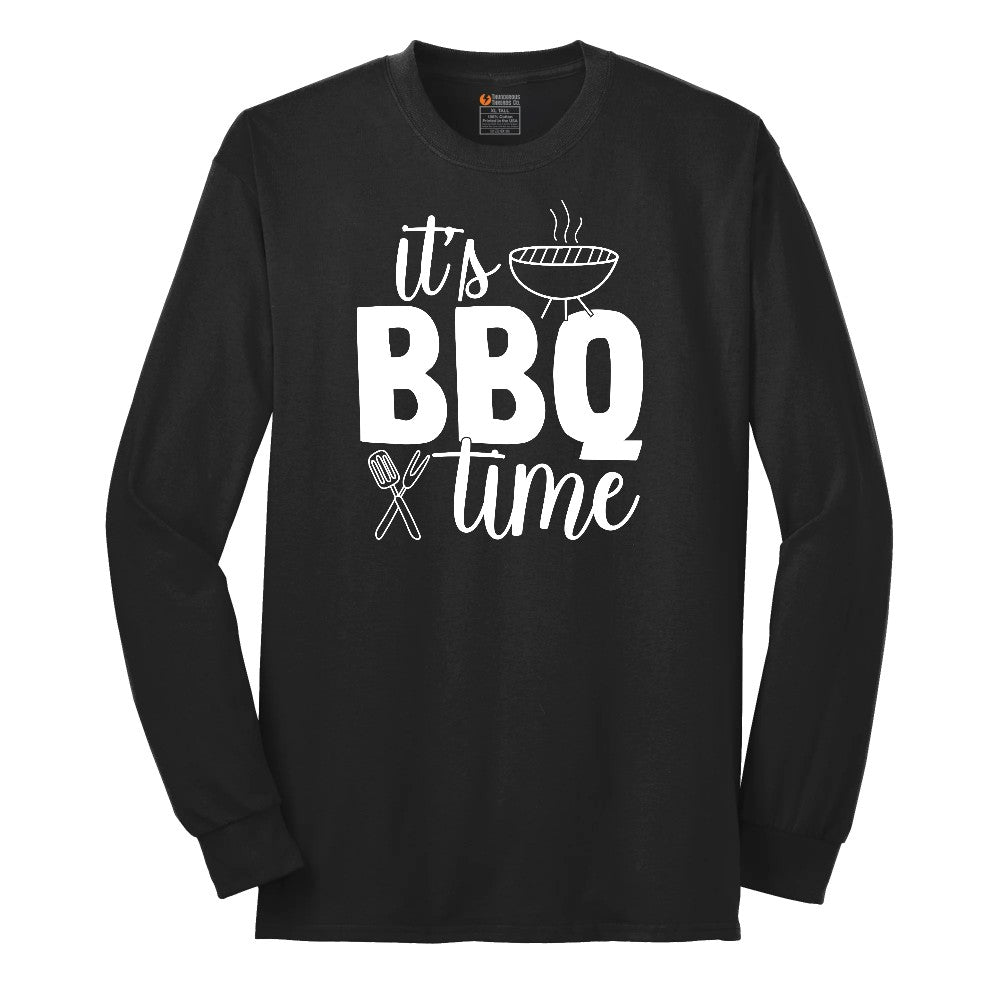 Its BBQ Time Long Sleeve Tee - Jet Black