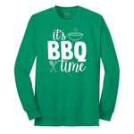 Its BBQ Time Long Sleeve Tee - Kelly Green