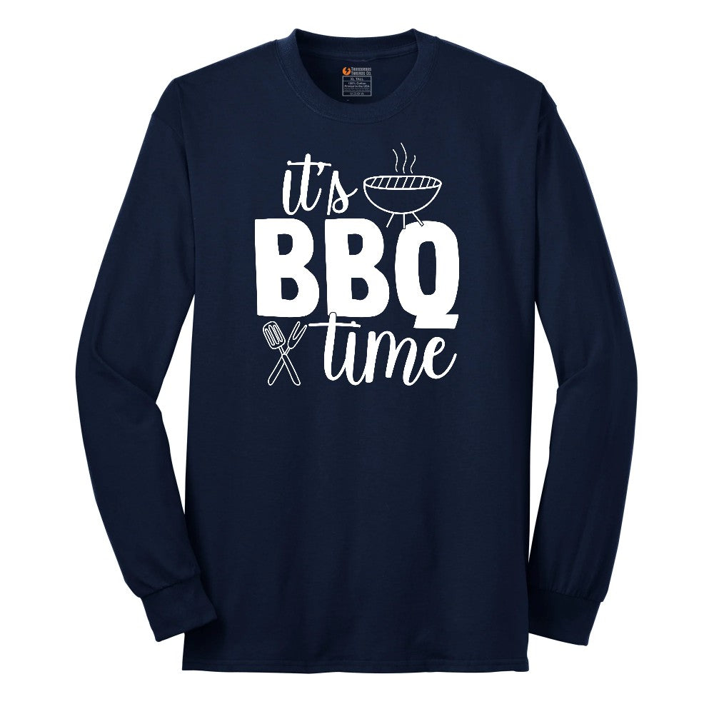 Its BBQ Time Long Sleeve Tee - Navy