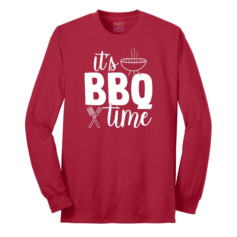 Its BBQ Time Long Sleeve Tee - Red