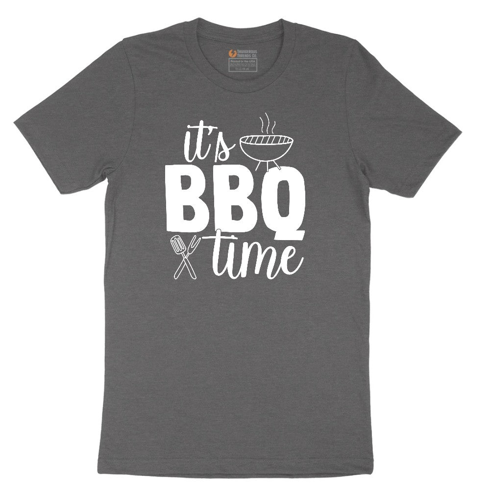 Its BBQ Time Short Sleeve Tee - Dark Heather Grey