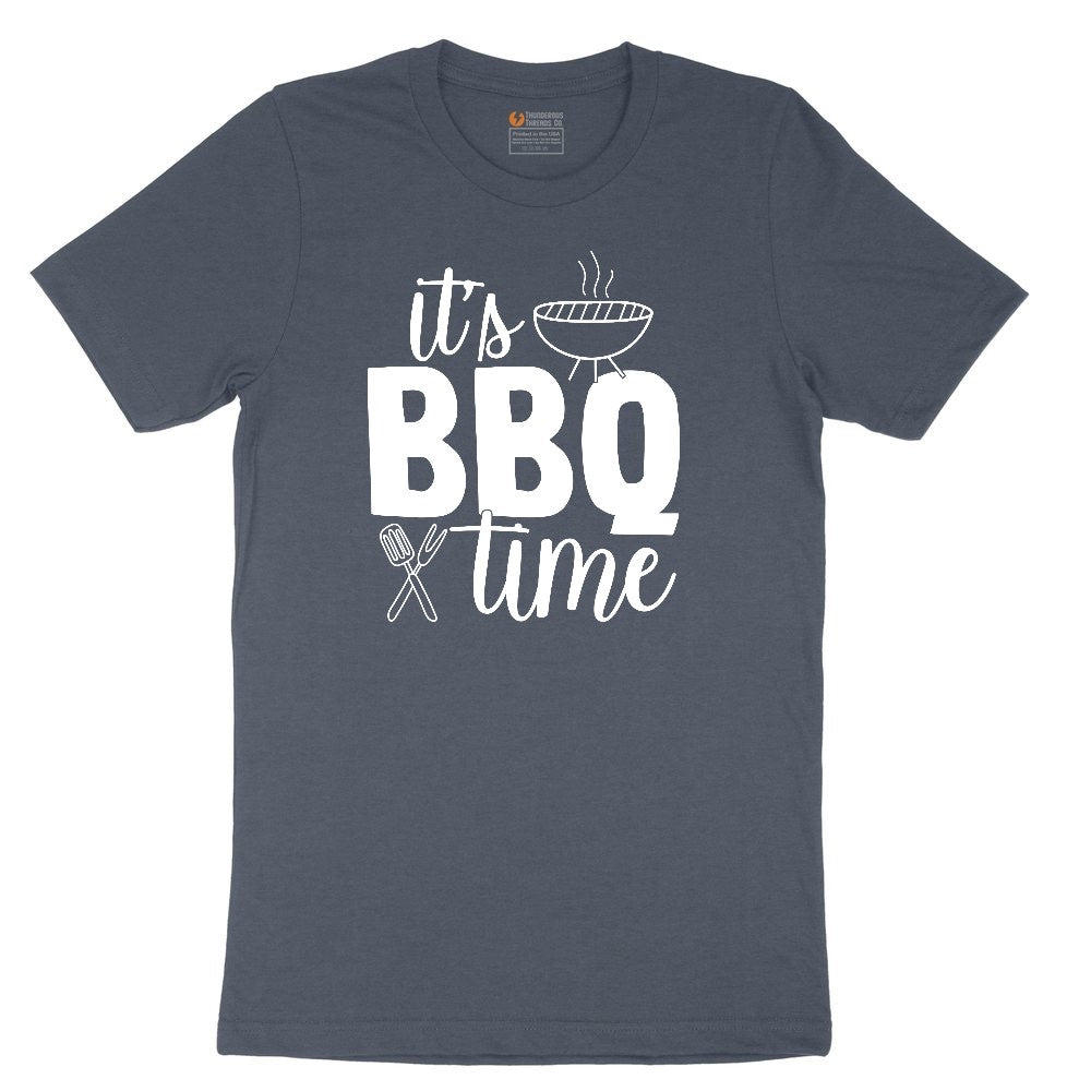 Its BBQ Time Youth Short Sleeve Tee - Heather Navy