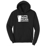 Its Beer OClock Somewhere Ladies Hoodie - Jet Black