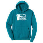 Its Beer OClock Somewhere Ladies Hoodie - Teal