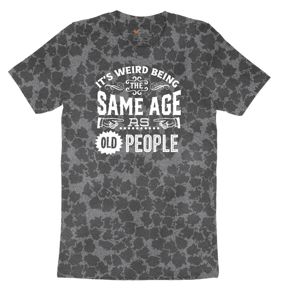 Its Weird Being the Same Age as Old People Ladies Short Sleeve Tee - Black Leopard
