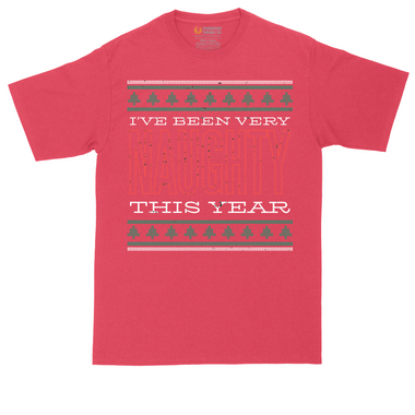 I've Been Very Naughty This Year tall t-shirt for men in Jet Black