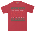 I've Been Very Naughty This Year tall t-shirt for men in Red