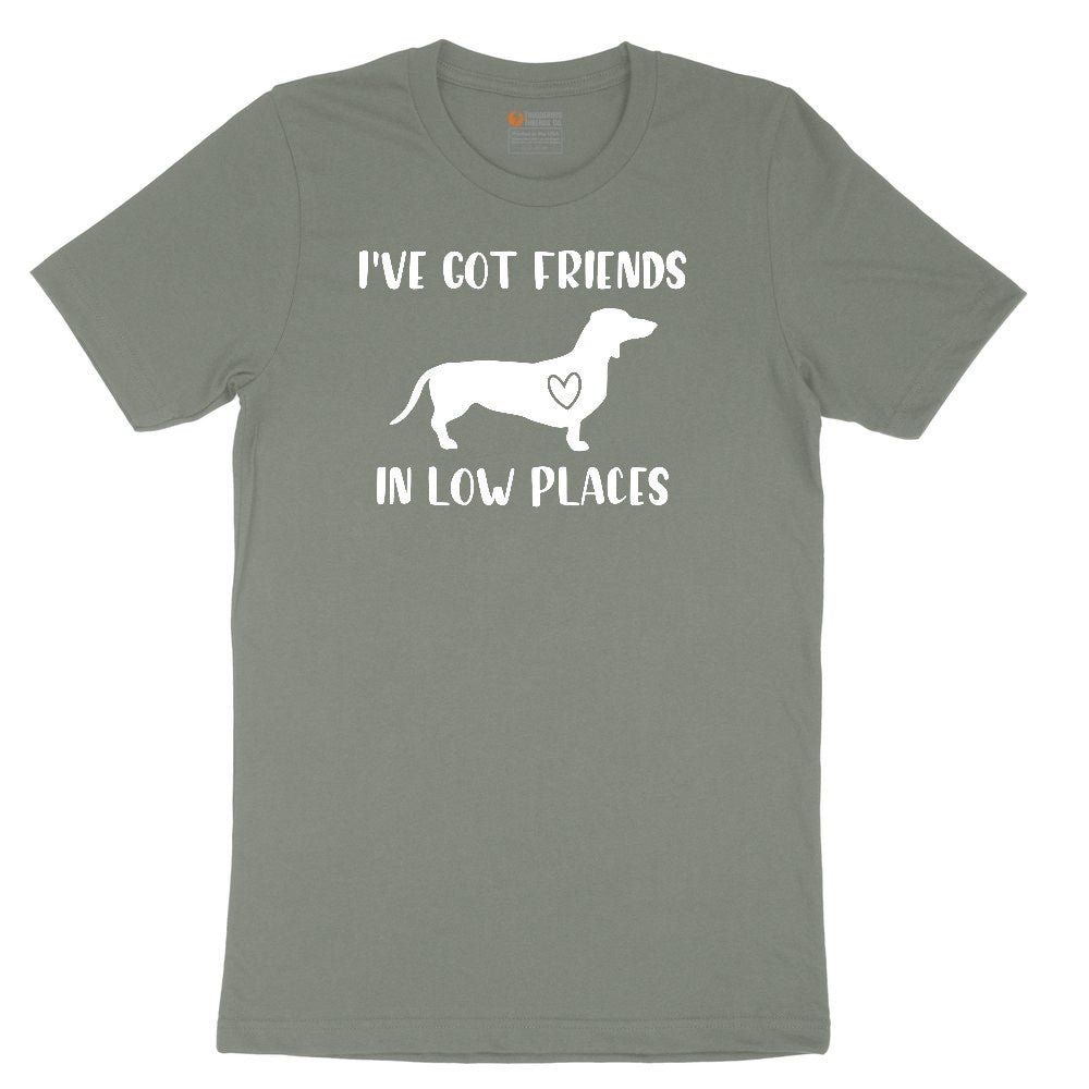 I've Got Friends in Low Places Ladies Short Sleeve Tee - Bamboo Blackout