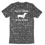 I've Got Friends in Low Places Ladies Short Sleeve Tee - Black Leopard
