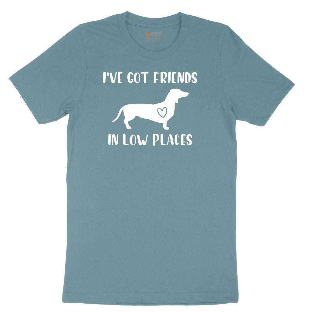 I've Got Friends in Low Places Ladies Short Sleeve Tee - Surf Blackout
