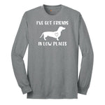 I've Got Friends in Low Places Long Sleeve Tee - Athletic Grey
