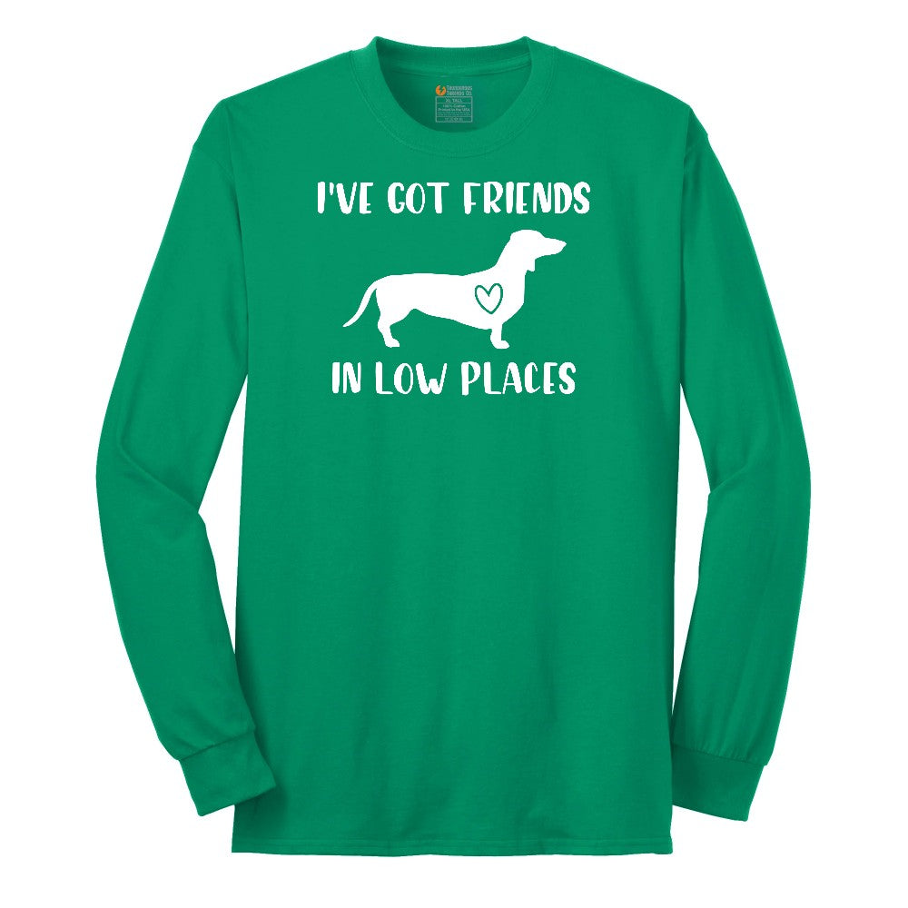 I've Got Friends in Low Places Long Sleeve Tee - Kelly Green
