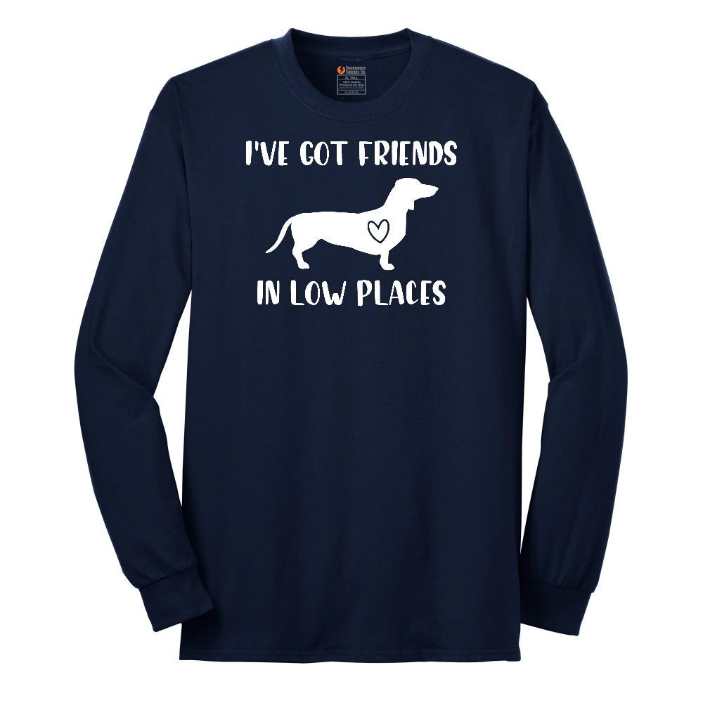 I've Got Friends in Low Places Long Sleeve Tee - Navy