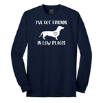 I've Got Friends in Low Places Long Sleeve Tee - Navy
