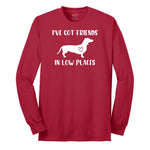 I've Got Friends in Low Places Long Sleeve Tee - Red
