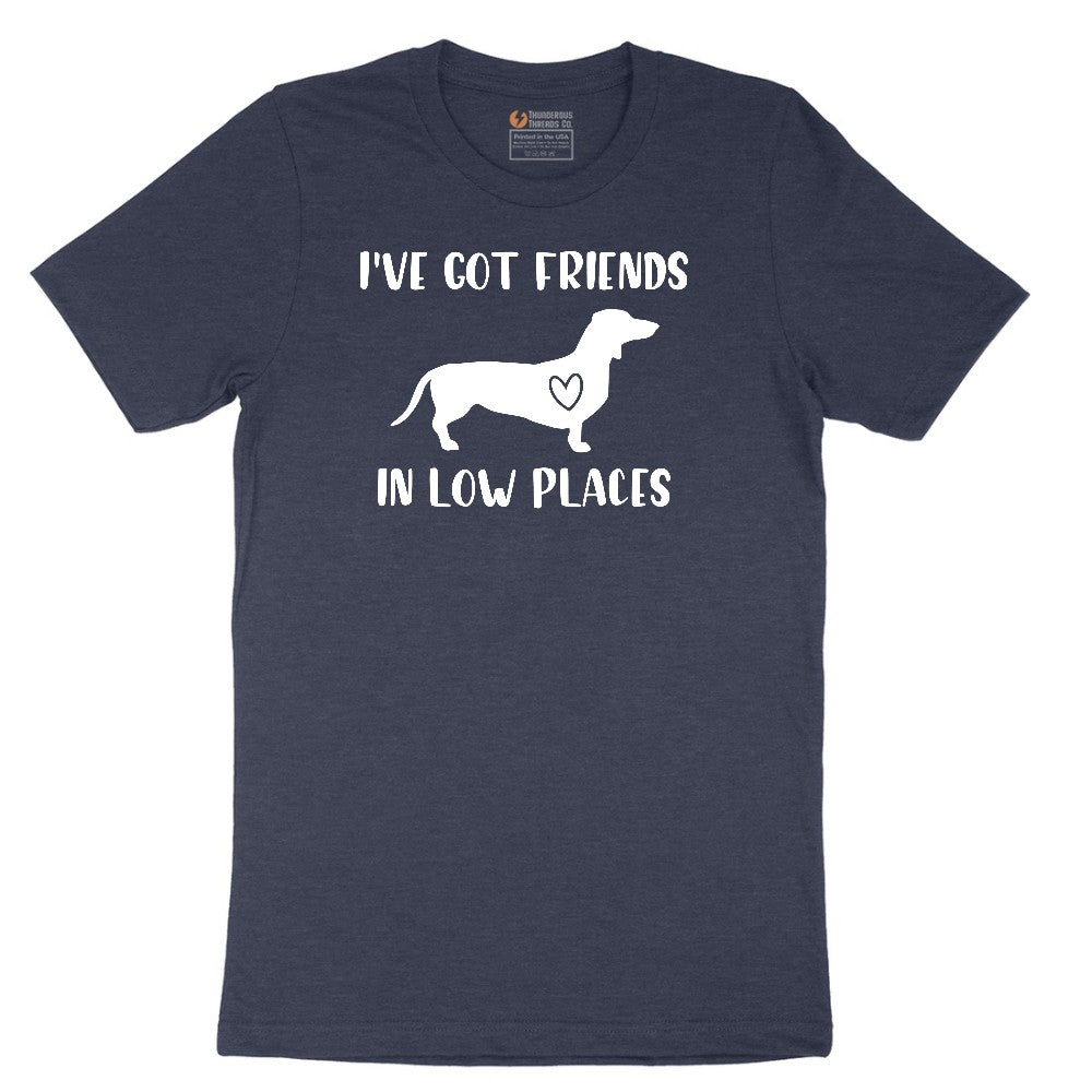I've Got Friends in Low Places Short Sleeve Tee - Heather Navy