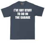 I've Got Stuff to Do in the Garage tall t-shirt for men in Heather Navy