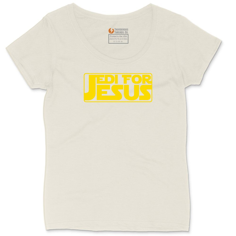 Jedi For Jesus Ladies Curvy Tee - Natural Heather