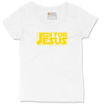 Jedi For Jesus Ladies Curvy Tee - White