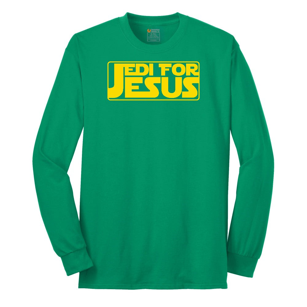 Jedi For Jesus Long Sleeve Tee - Kelly Green