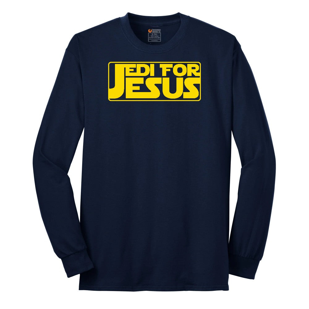 Jedi For Jesus Long Sleeve Tee - Navy