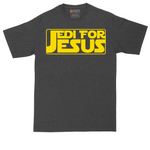 Jedi For Jesus tall t-shirt for men in Dark Heather Grey