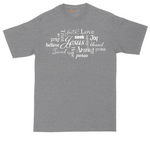 Jesus Subway Art tall t-shirt for men in Athletic Heather