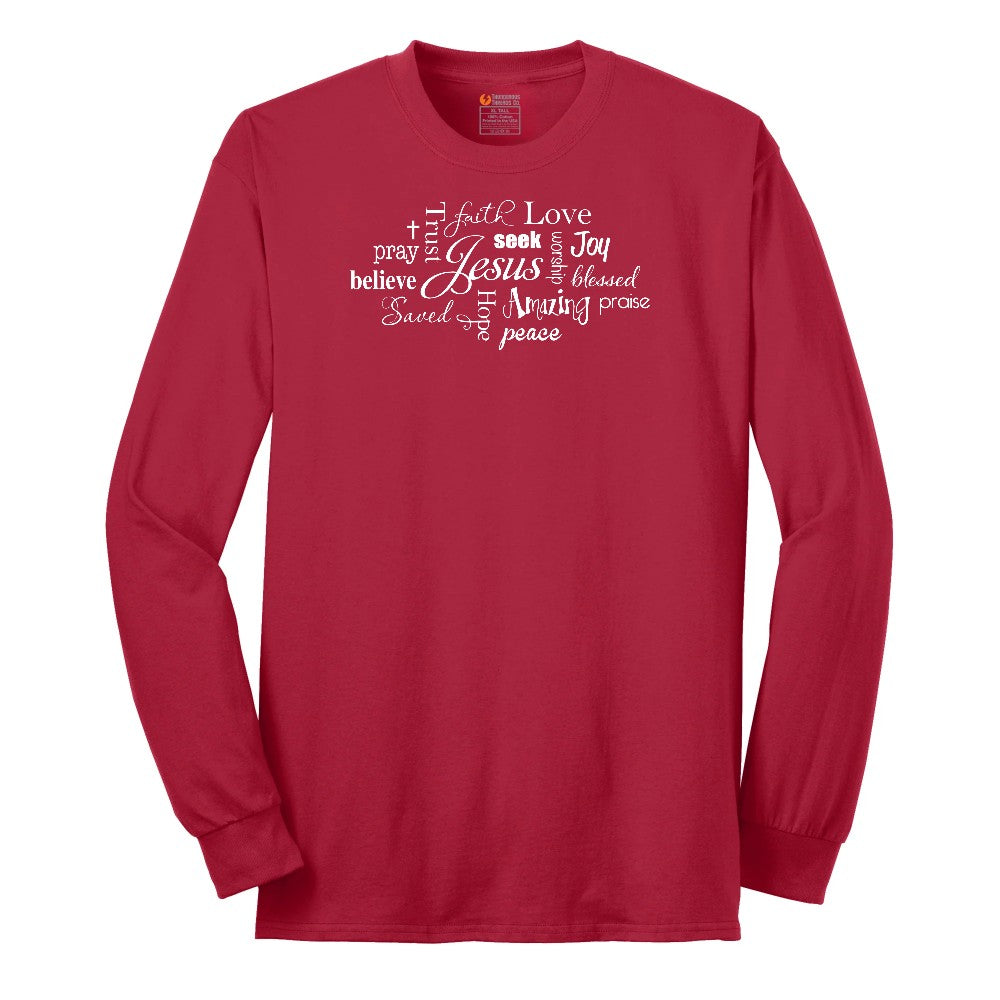 Jesus Subway Long Sleeve Tee - Red