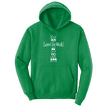 John 3 16 Cross Ladies Hoodie - Kelly Green