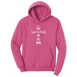 John 3 16 Cross Ladies Hoodie - Sangria