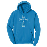 John 3 16 Cross Ladies Hoodie - Sapphire