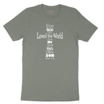 John 3 16 Cross Ladies Short Sleeve Tee - Bamboo Blackout