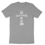 John 3 16 Cross Ladies Short Sleeve Tee - Granite Heather