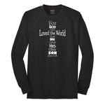 John 3 16 Cross Long Sleeve Tee - Jet Black