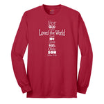 John 3 16 Cross Long Sleeve Tee - Red