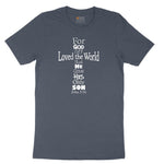 John 3 16 Cross Youth Short Sleeve Tee - Heather Navy