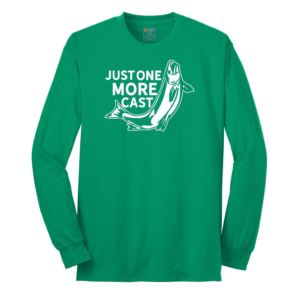 Just One More Cast Long Sleeve Tee - Kelly Green