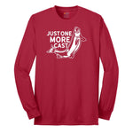 Just One More Cast Long Sleeve Tee - Red