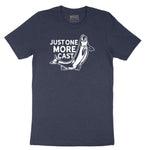 Just One More Cast Short Sleeve Tee - Heather Navy