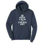 Keep Calm and Create Art Hoodie - Navy