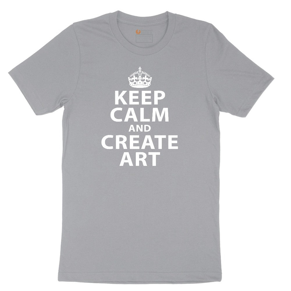 Keep Calm and Create Art Short Sleeve Tee - Athletic Heather Grey