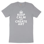 Keep Calm and Create Art Short Sleeve Tee - Athletic Heather Grey