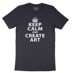 Keep Calm and Create Art Short Sleeve Tee - Deep Navy
